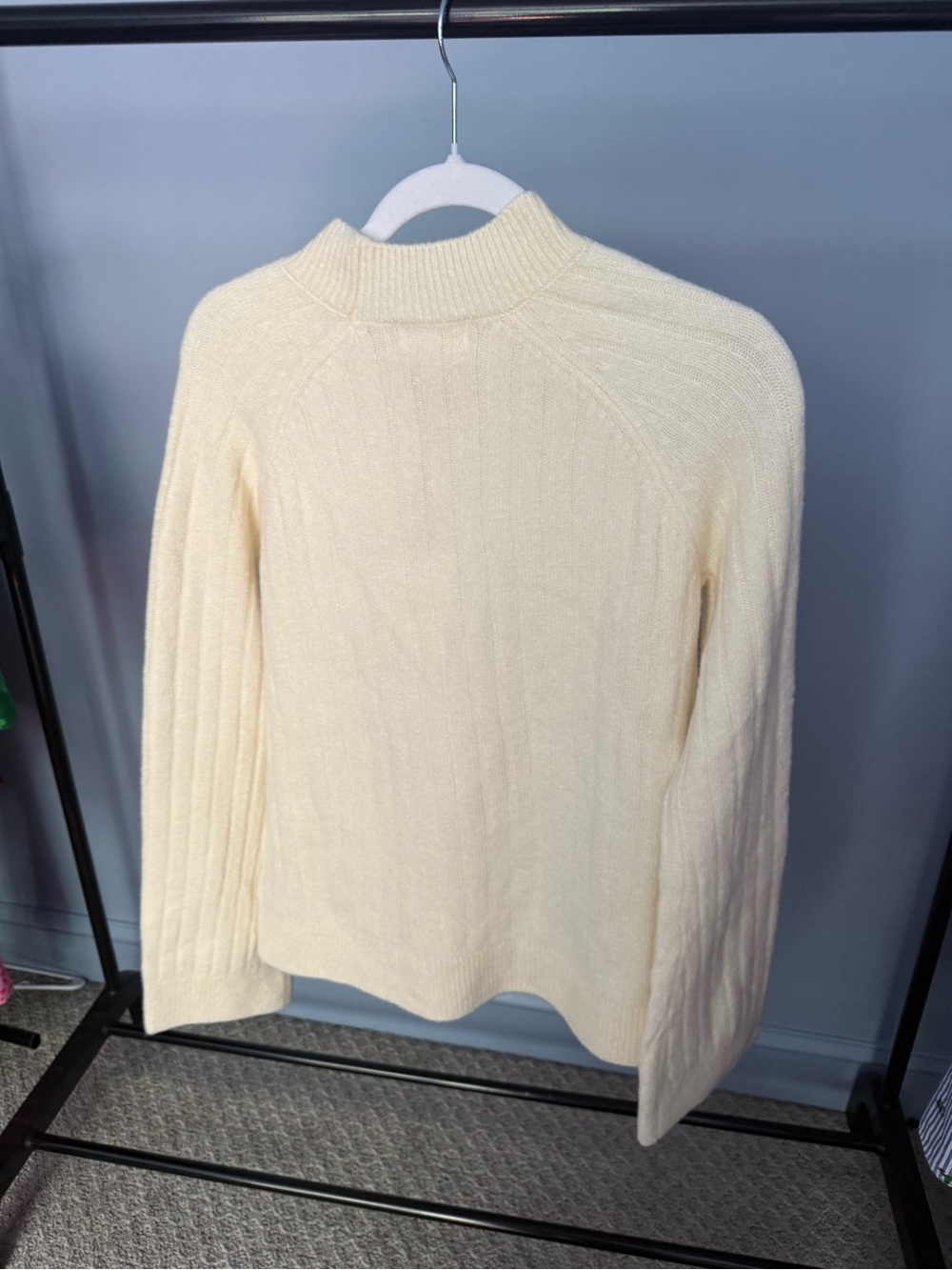 NWT Cosmic Blue Love for Stitch Fix Cream Ribbed Crewneck Sweater - Picture 7 of 7